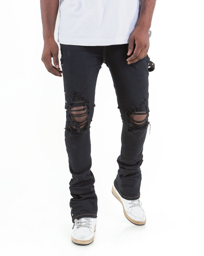 THE SKINNY STACKED - BILLY THE KID ( STUDDED DENIM)