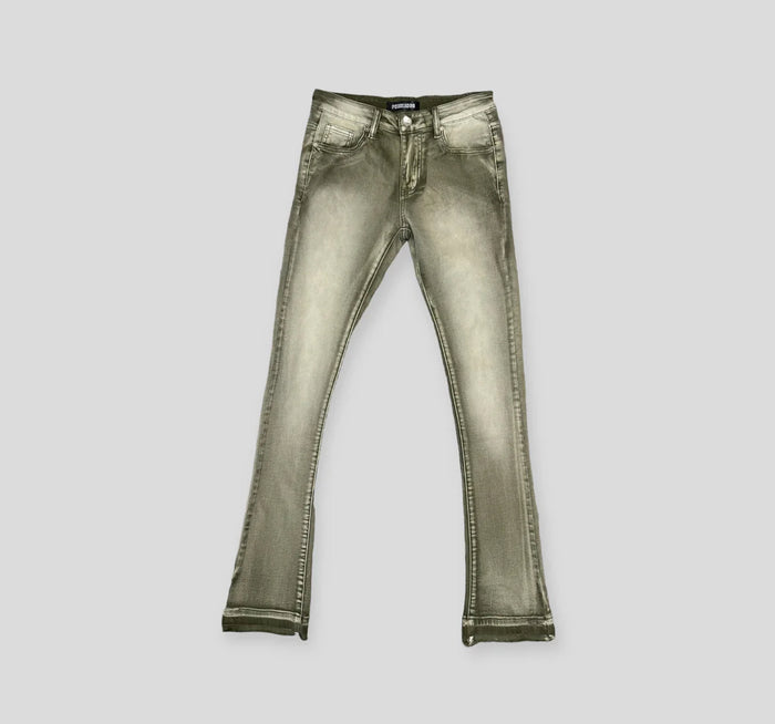 “ECHOED EMOTIONS” FLARE STACK DENIM