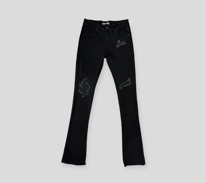 “SOULFUL SERENITY” FLARE STACK DENIM