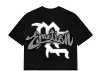 Black Rhinestone Cropped Tee
