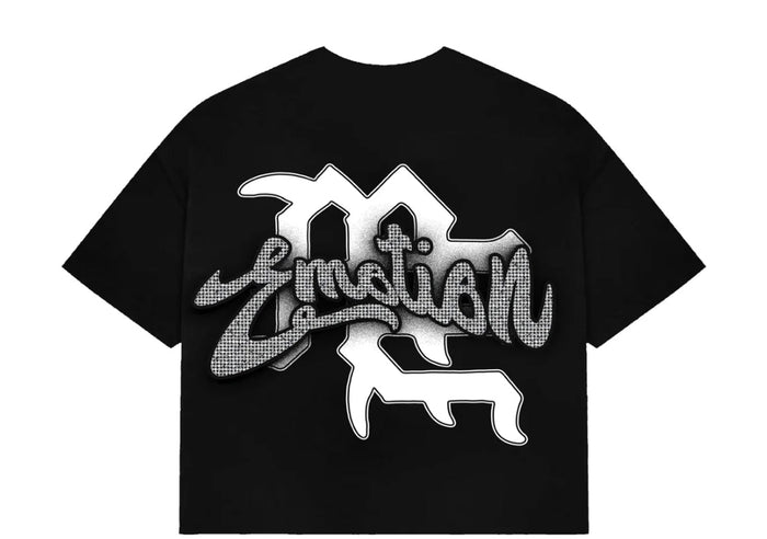 Black Rhinestone Cropped Tee