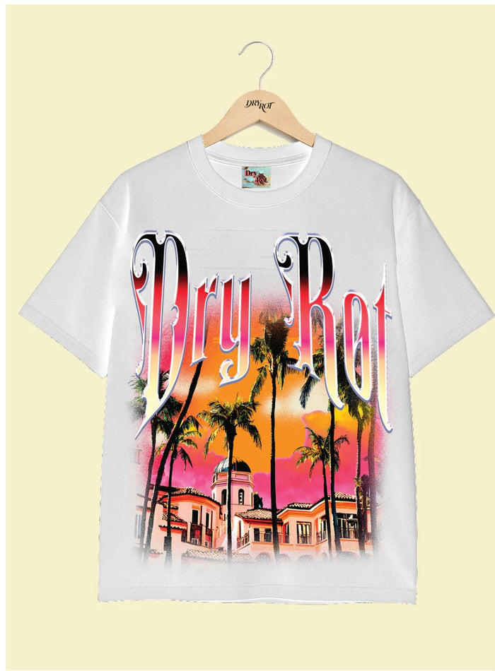 DRY ROT STASH HOUSE TEE WHITE