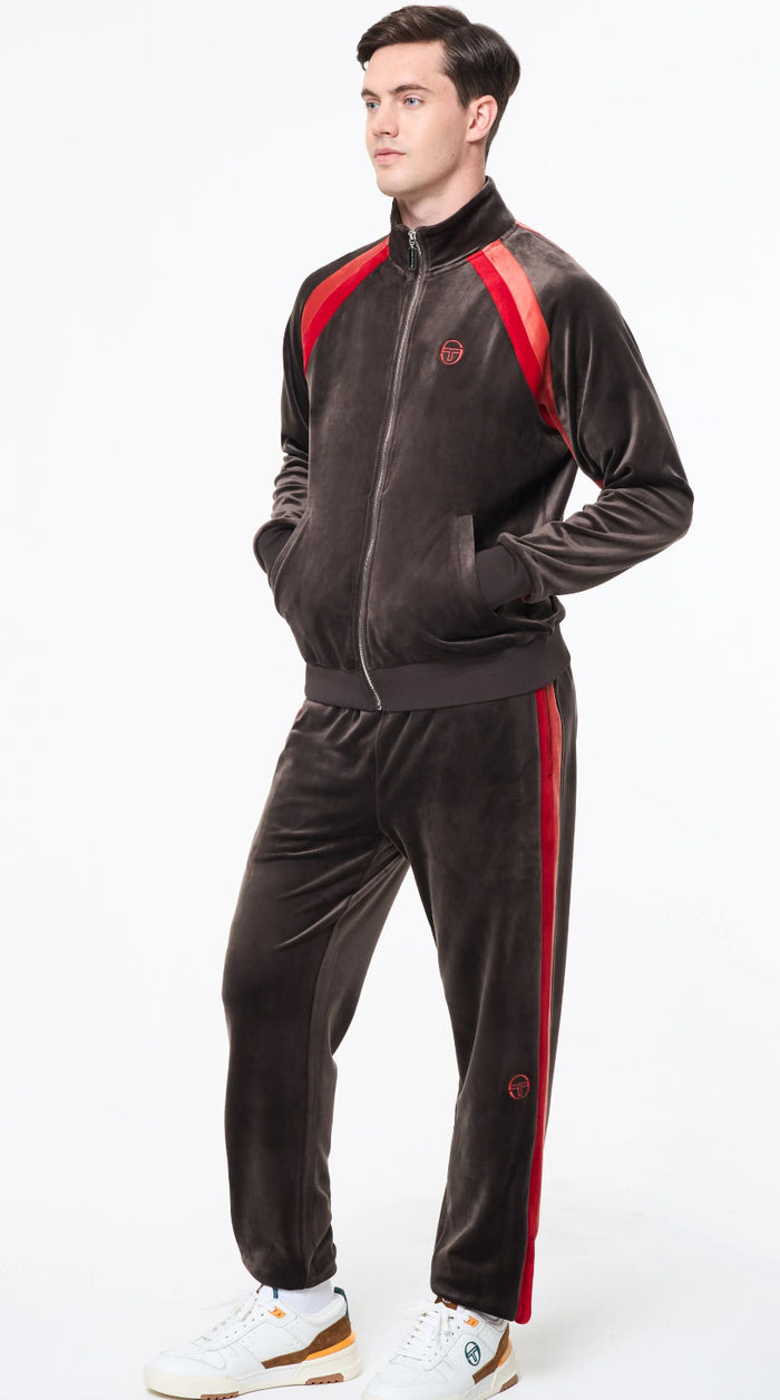 Sergio Tacchini Banda Velour Track Set- Mulch