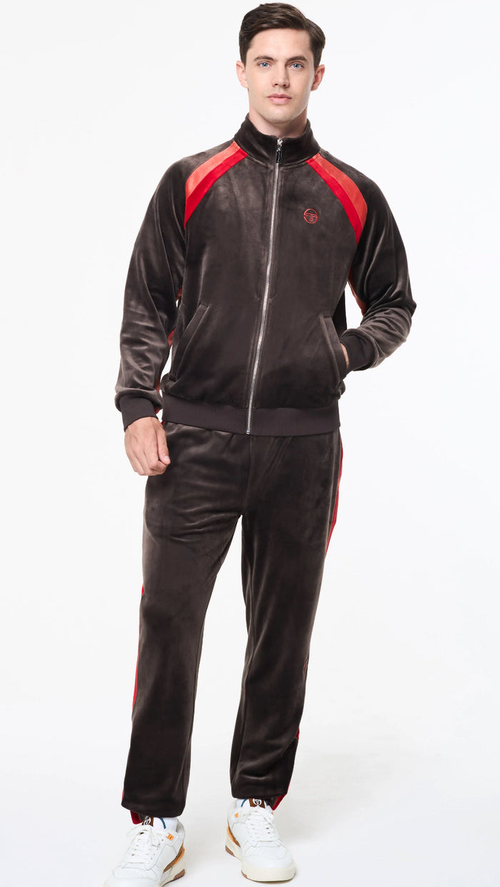 Sergio Tacchini Banda Velour Track Set- Mulch