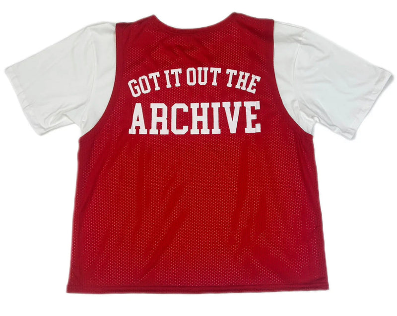 ARCHIVE MINISTRY iLL AND ALL JERSEY TEE - RED