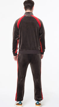 Sergio Tacchini Banda Velour Track Set- Mulch