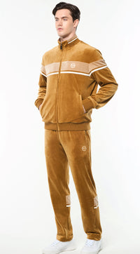 Segio Tacchini Damarindo Velour Track Set- Bronze Brown