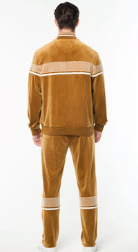 Segio Tacchini Damarindo Velour Track Set- Bronze Brown