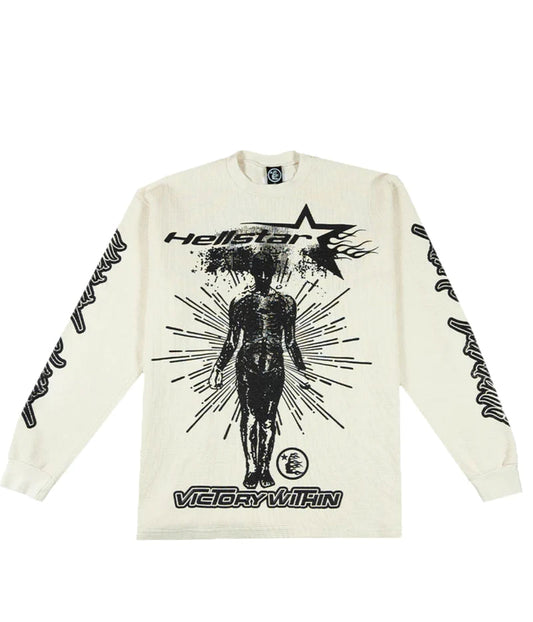 HELLSTAR STUDIOS VICTORY THERMAL LONG SLEEVE (CREAM)