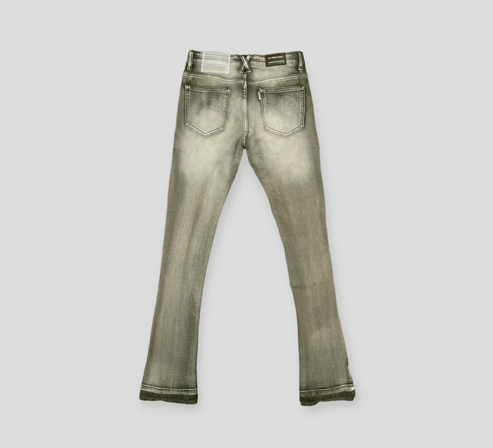 “ECHOED EMOTIONS” FLARE STACK DENIM