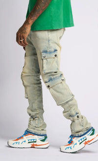 “GRAVATUS” STACK CARGO DENIM