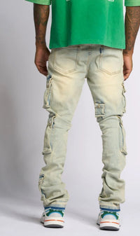 “GRAVATUS” STACK CARGO DENIM