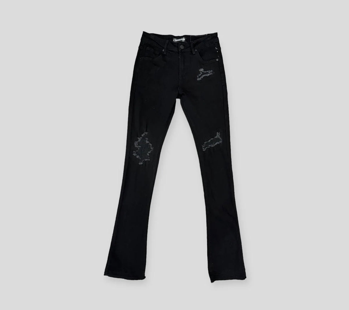 “SOULFUL SERENITY” FLARE STACK DENIM