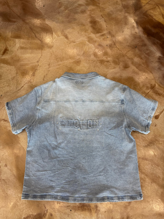 ‘Paisley’ Denim Blue Shirt