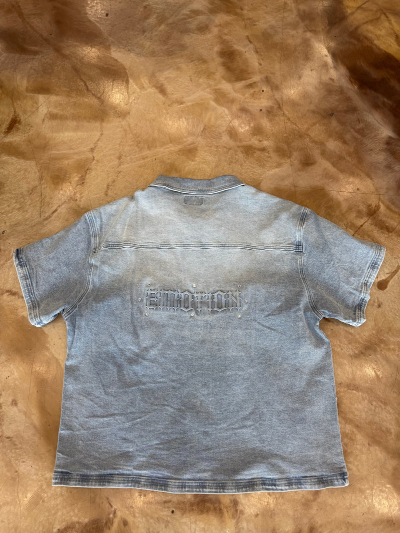‘Paisley’ Denim Blue Shirt