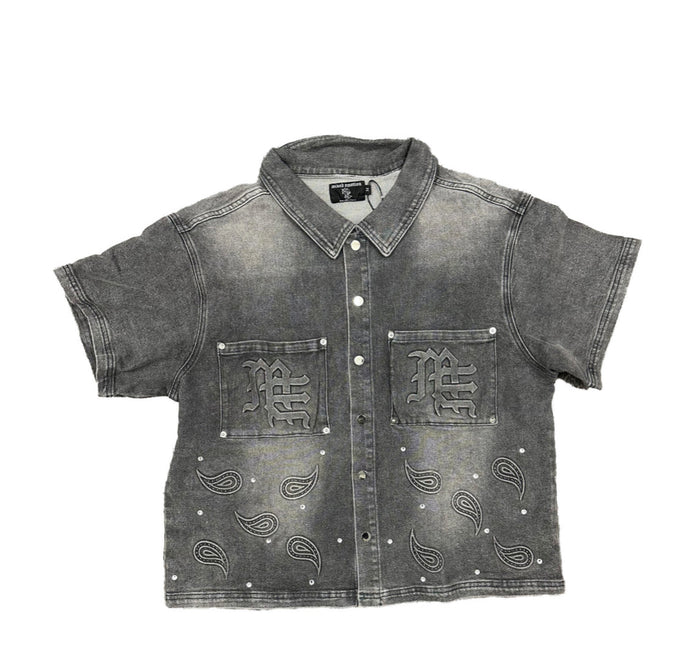 ‘Paisley’ Denim Grey Shirt