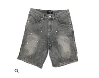 ‘Paisley’ Denim Grey Shorts