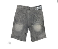 ‘Paisley’ Denim Grey Shorts