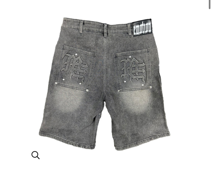 ‘Paisley’ Denim Grey Shorts