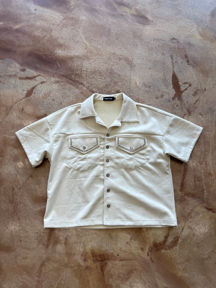 Prestige Rhinestone Button Up