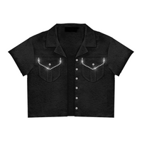 Prestige Rhinestone Button Up