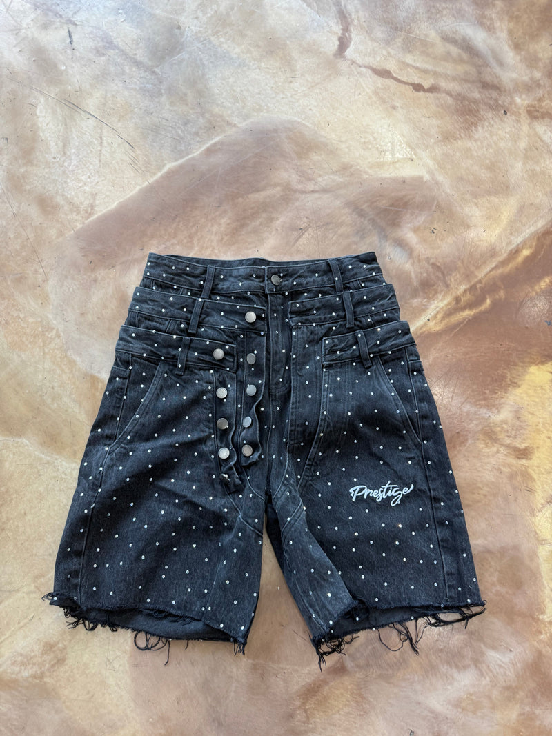 Prestige Triple Waist Denim Shorts