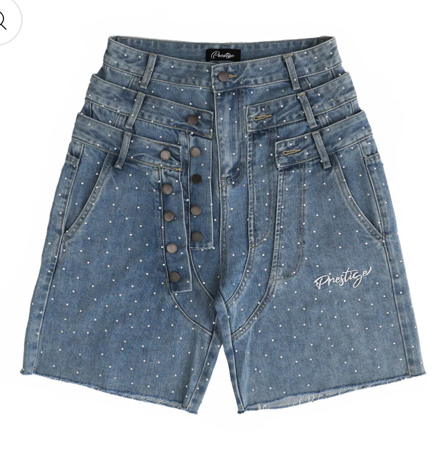 Prestige Triple Waist Denim Shorts