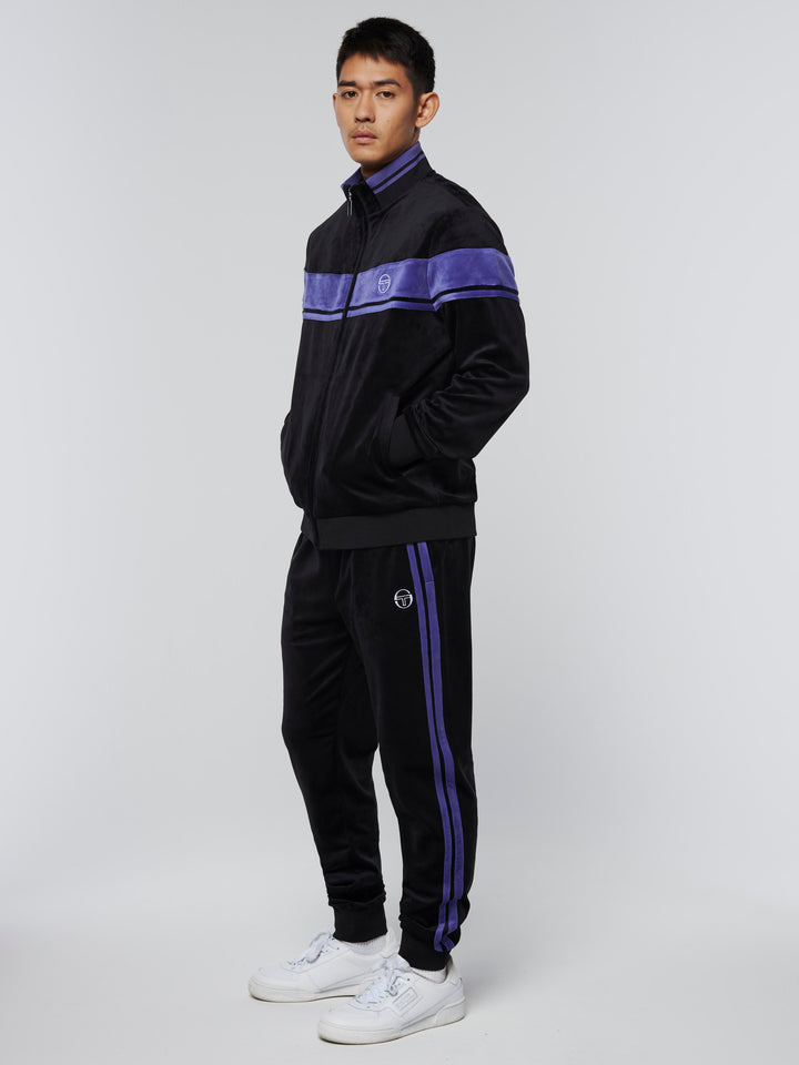 SERGIO TACCHINI DAMARINDO VELOUR TRACK SET BLACK/ LIBERTY