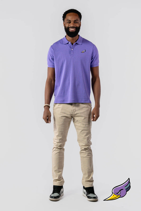 WOODPECKER MEN'S POLO SHIRT - VIOLET