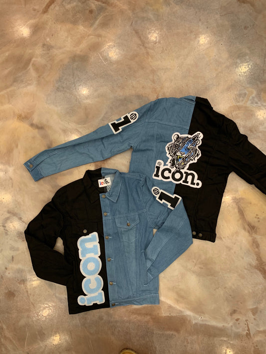 ICON SPIT DENIM JACKET BABY BLUE