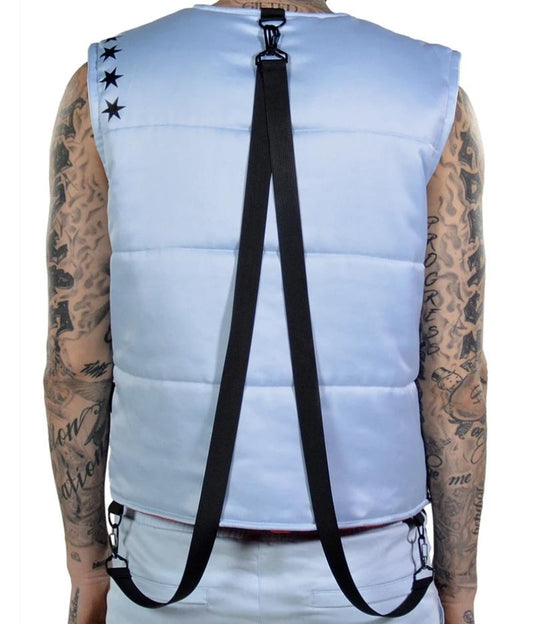 THC X THE SHOP 147 FOUR QUARTERS PUFFER VEST (CHI BLUE)