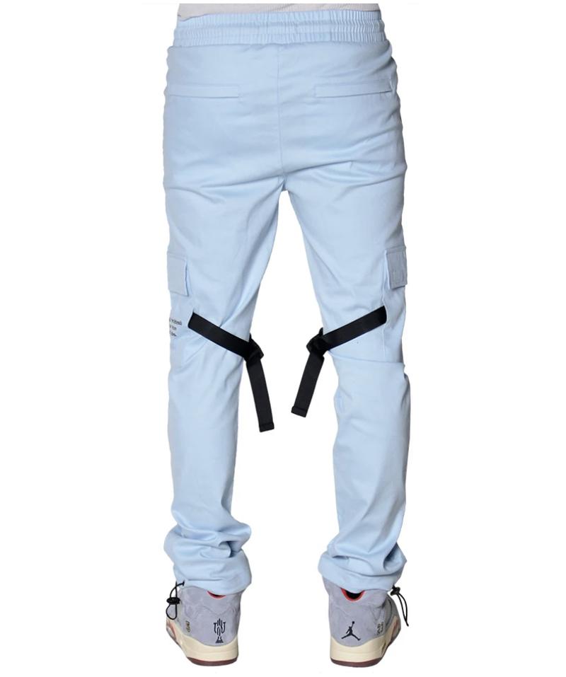 THC X THE SHOP 147 FOUR QUARTERS FLARED CARGO PANTS (CHI BLUE)