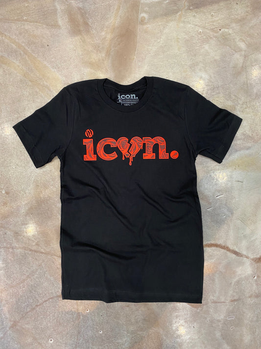 ICON BROKEN HEART TEE BLACK