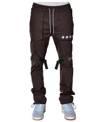 PANTALONES CARGO ACAMPANADOS THC X THE SHOP 147 FOUR QUARTERS (AZUL CHI)