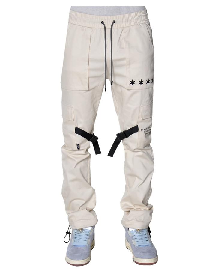 PANTALONES CARGO ACAMPANADOS THC X THE SHOP 147 FOUR QUARTERS (AZUL CHI)