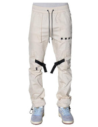 PANTALONES CARGO ACAMPANADOS THC X THE SHOP 147 FOUR QUARTERS (AZUL CHI)