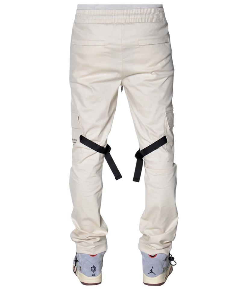 PANTALONES CARGO ACAMPANADOS THC X THE SHOP 147 FOUR QUARTERS (AZUL CHI)